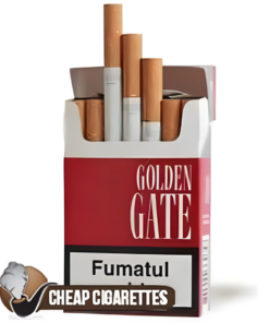 Golden Gate Red King Size cigarettes, carton of 10 packs of 20, front view of one pack