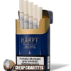Harpy 6 Blue King Size cigarettes, 20-stick hinge-lid box, front view