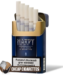 Harpy 8 Red King Size cigarettes, 20-stick flip-top pack, single pack front view