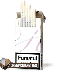 Hilton White Super Slims cigarettes, 20-stick hinge-lid box, single pack front view
