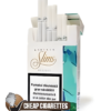 Karelia Menthol White Slims cigarettes, 20-stick box, single pack, front view