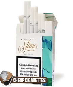 Karelia Menthol White Slims cigarettes, 20-stick box, single pack, front view