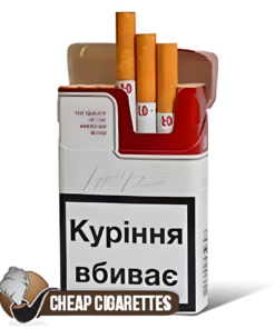 LD Red King Size cigarettes, 20-stick hinge-lid box, front view