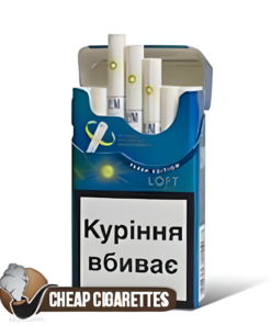 L&M Loft 2 in 1 Menthe Compact cigarettes, 20-stick hinge-lid box, front view