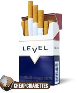 Level Full Flavor King Size cigarettes, 20-stick flip-top pack, front view
