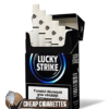 Lucky Strike Click & Roll Blue King Size cigarettes, single pack, front view
