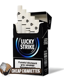 Lucky Strike Click & Roll Blue King Size cigarettes, single pack, front view