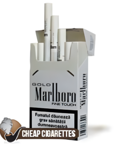 Marlboro Gold Fine Touch Compact cigarettes, 20-stick hinge-lid box, front view