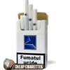 Marshal Blue King Size cigarettes, 20-stick hinge-lid box, single pack front view
