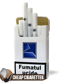 Marshal Blue King Size cigarettes, 20-stick hinge-lid box, single pack front view