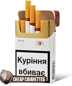Monte Carlo Red King Size cigarettes, 20-stick hinge-lid box, single pack front view