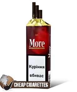 More Filters Red 120's cigarettes, 20-stick hinge-lid box, front view