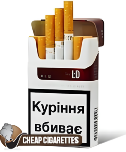 More Red King Size cigarettes, 20-stick hinge-lid box, front view