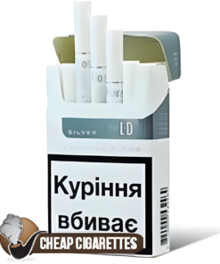 More Silver King Size cigarettes, 20-stick flip-top box, front view