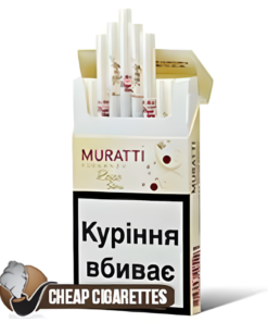 Muratti Rosso Super Slims cigarettes, 20-stick hinge-lid box, front view