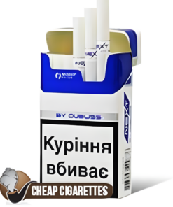 Next Blue King Size cigarettes, 20-stick box, single pack from the carton, front view