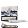 Nistru Non-Filter Red King Size cigarettes, 20-stick hard box, front view