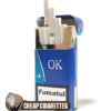 OK Nano Blue Compact cigarettes, 20-stick hinge-lid box, front view