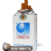 Orbita Red King Size cigarettes, 20-stick flip-top box, front view