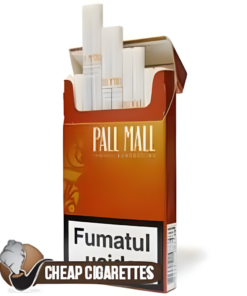 Pall Mall Amber Slims cigarettes, 20-stick flip-top box, front view
