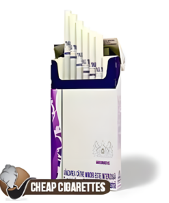 Pall Mall Aromatic Blue Slims cigarettes, 20-stick flip-top box, front view