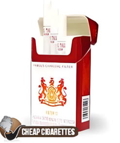 Pall Mall Red King Size cigarettes, 20-stick hinge-lid box, single pack front view