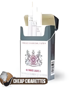 Pall Mall Silver King Size cigarettes, 20-stick hinge-lid box, single pack front view