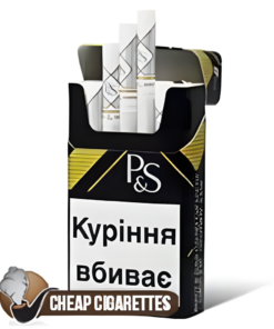 Parker & Simpson C-Line Black Compact cigarettes, 20-stick box, single pack front view