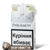 Parliament Pearl Blue Slims cigarettes, 20-stick hinge-lid box, front view