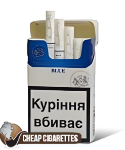 Philip Morris Blue King Size cigarettes, 20-stick box, single pack front view