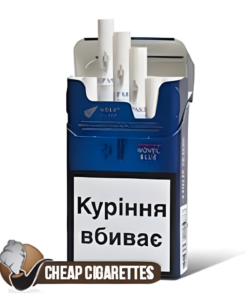Philip Morris Novel Blue Compact cigarettes, 20-stick hinge-lid box, front view
