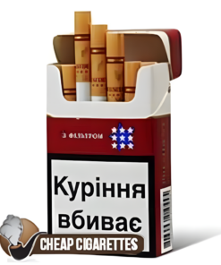 President Power Line Red King Size cigarettes, 20-stick hinge-lid box, front view