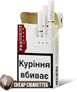 President Premium Red King Size cigarettes, 20-stick hinge-lid box, front view