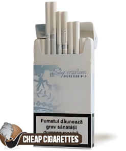 Prima Lux Selection n.6 Silver Super Slims cigarettes, 20-stick box, front view