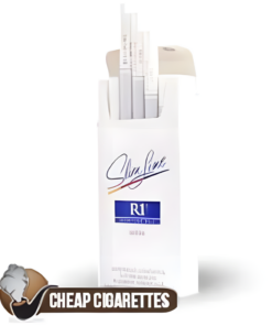 R1 Ultra Slims cigarettes, 20-stick flip-top pack, front view