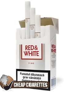 Red & White Fine King Size cigarettes, 20-stick hinge-lid box, single pack front view