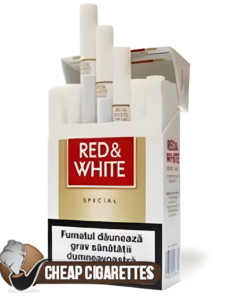 Red & White Special King Size cigarettes, 20-stick hinge-lid box, front view
