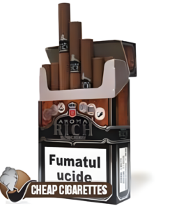 Aroma Rich Rum & Cherry King Size cigarettes, 20-stick flip-top box, front view