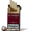 Richmond Cherry White Super Slims cigarettes, 20-stick flip-top box, front view