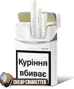Rothmans Silver King Size cigarettes, 20-stick hinge-lid box, front view