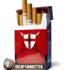 Saint George Red King Size cigarettes, 20-stick flip-top box, single pack front view