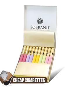 Sobranie London Cocktail 100's cigarettes, 20-stick pack, front view