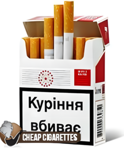 Stolicnii XL Original Red King Size cigarettes, 25-stick hinge-lid box, front view