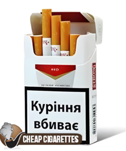 Strong Red King Size cigarettes, 20-stick hinge-lid box, single pack front view