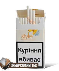 Style Aroma Super Slims cigarettes, 20-stick flip-top box, front view