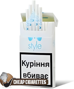 Style One Super Slims cigarettes, 20-stick hinge-lid box, single pack front view