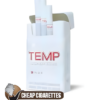 Temp FF Gold King Size cigarettes, 20-stick flip-top pack, front view
