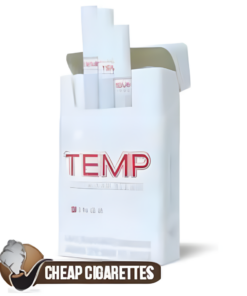 Temp FF Gold King Size cigarettes, 20-stick flip-top pack, front view