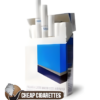 Viceroy Blue King Size cigarettes, 20-stick hinge-lid box, front view
