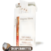 Virginia Premium Silver Super Slims cigarettes, 20-stick hinge-lid box, front view